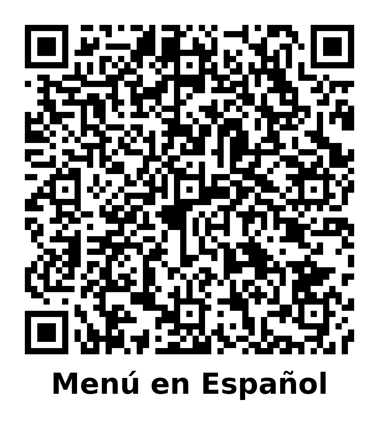 Código QR para ver el menú en español de Neal's Cafe